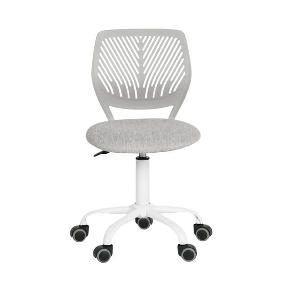 Homycasa Teen Fabric Task Small Space Mesh Ergonomic Swive Chair-Grey