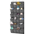 thumbnail image 1 of Homyfort 24 Pockets Hanging Door Shoe Organizer, Over The Door Shoe Rack for Closet, Shoe Storage Holder With Hooks for Shoes,Slippers,Sneakers (Black), 1 of 14