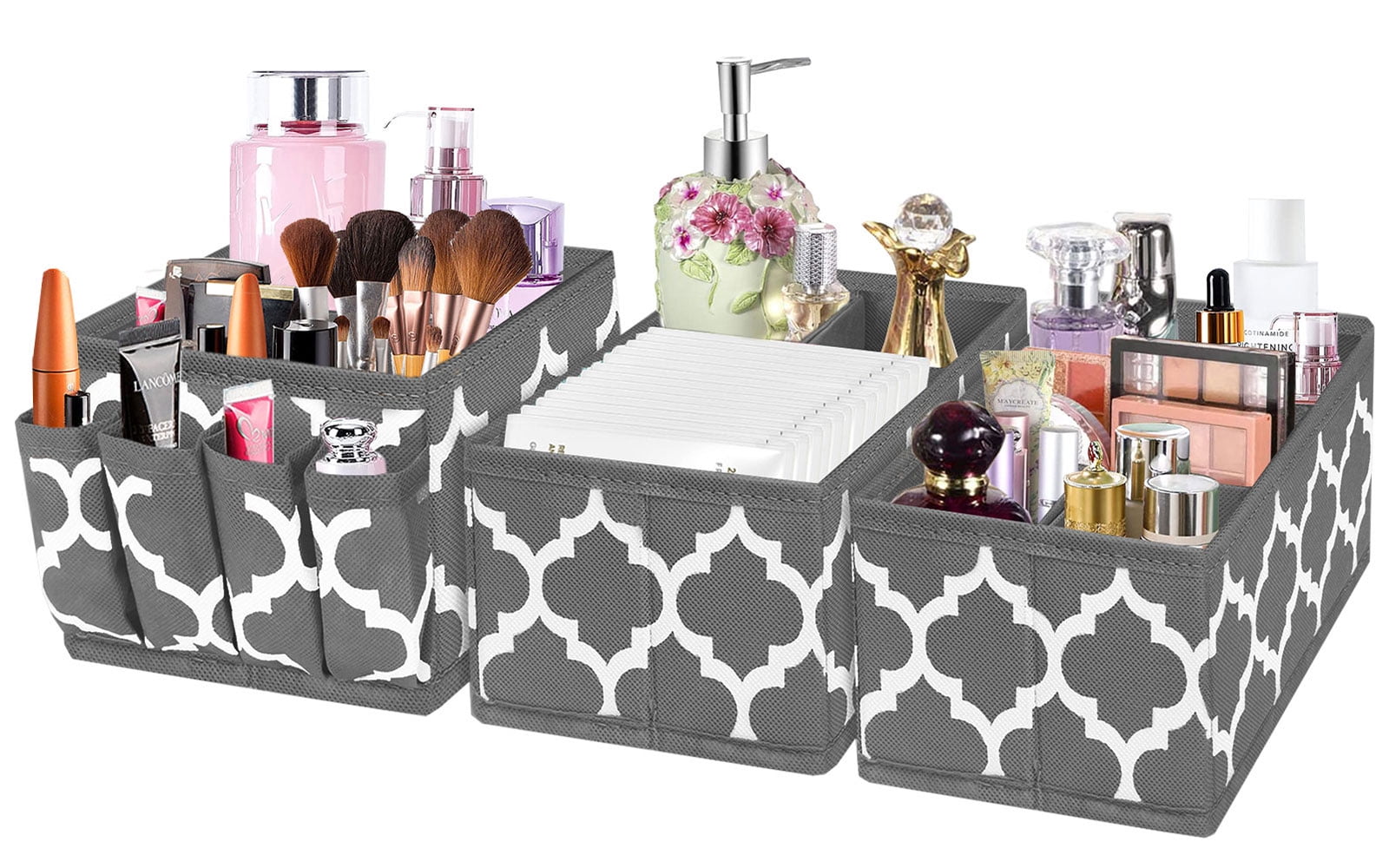 Homyfort Makeup Organizer Fabric Cosmetic Storage baskets ,Vanity