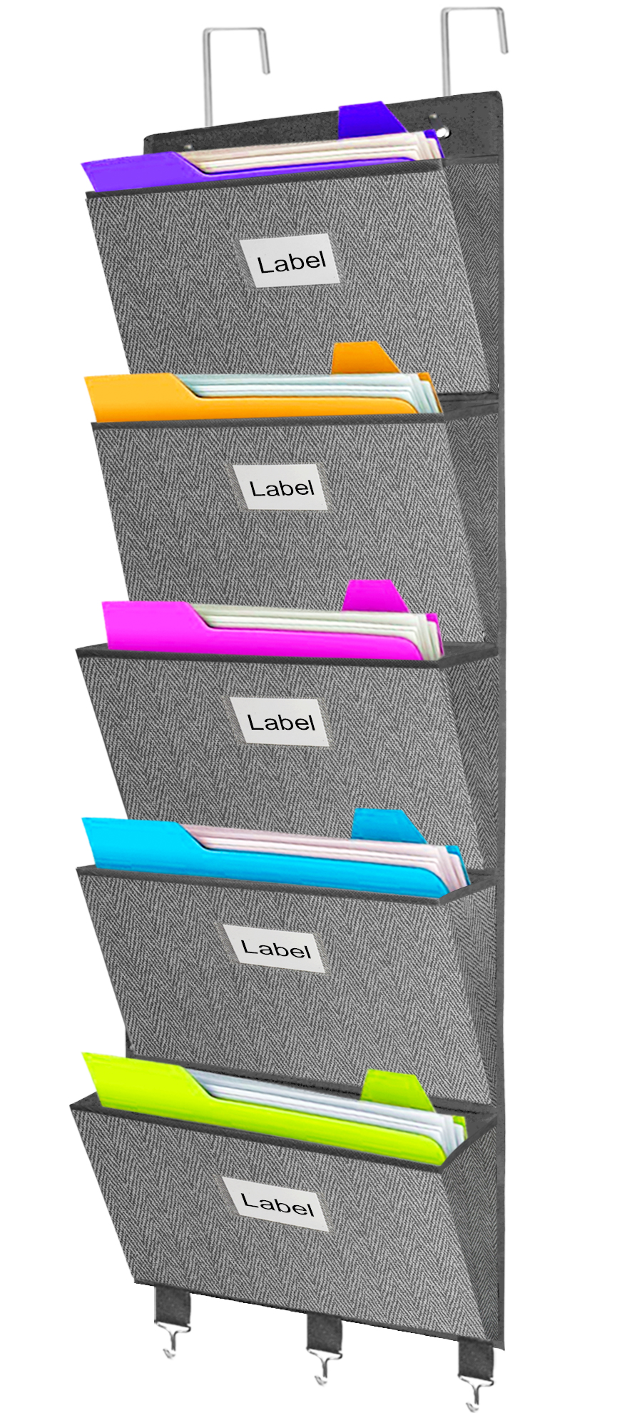 Wallniture Lisbon Wall Mount File Organizer Magazine Rack 15 Pockets