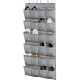 thumbnail image 1 of Homyfort Over the Door Shoe Organizer, Hanging Shoe Rack Storage Holder with 24 Fabric Pockets Shoes Storage for Kids, Men,Women （Gray）, 1 of 10