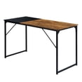 thumbnail image 1 of Homylin 39-inch Home Office Table Writing Desk, PC laptop Study Deask With Sturdy Metal Frame For Study Room, Brown & Black, 1 of 7