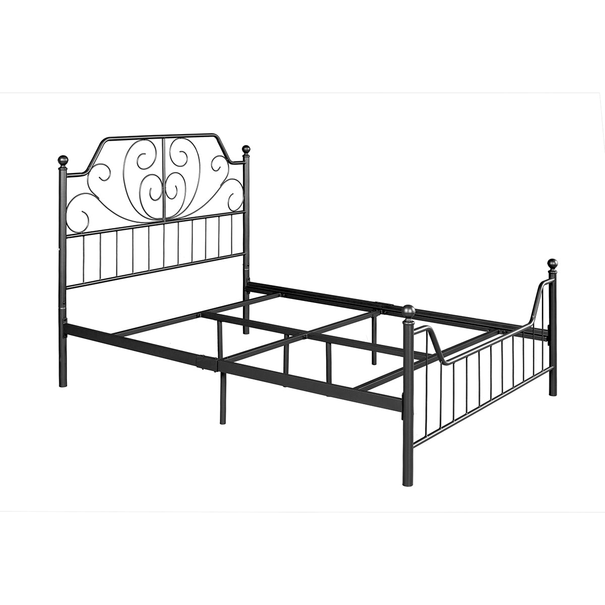 Homylin Victoria Full Size Metal Bed Frame Platform Black