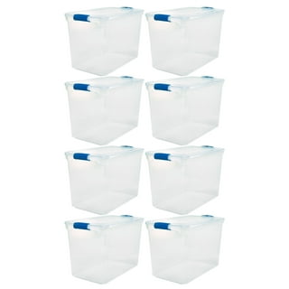 Superio Clear Plastic Storage Bins with Lids- Stackable Organizer