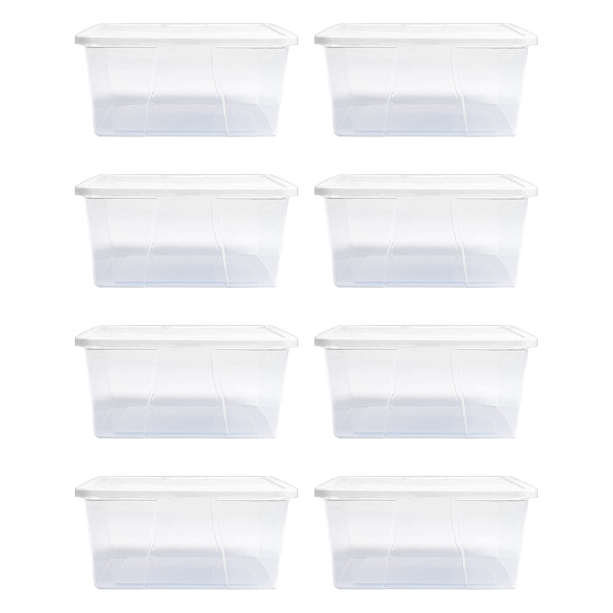 Storage Container Bi Homz 12 Qt Snaplock Plastic Storage Container Bin w/ Lid, 8 Pack ...