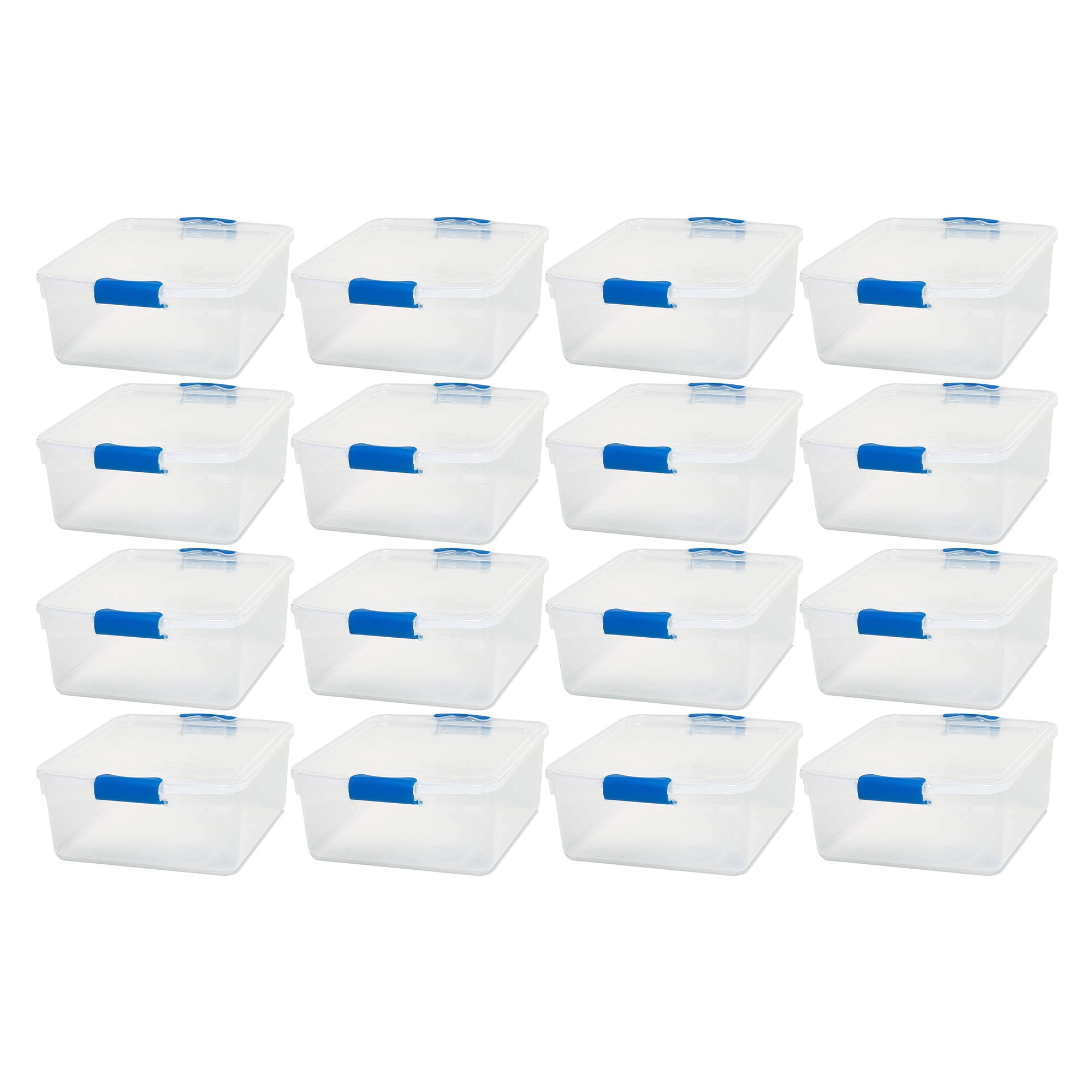 Homz 112 Quart Heavy Duty Clear Plastic Stackable Storage Containers, 8  Pack, 1 Piece - Fry's Food Stores