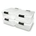 thumbnail image 1 of HOMZ 4-Pack 15.5 Qt Latching Lid, Home & Office Clear Plastic Storage Organizer Bins, Gray, 1 of 10