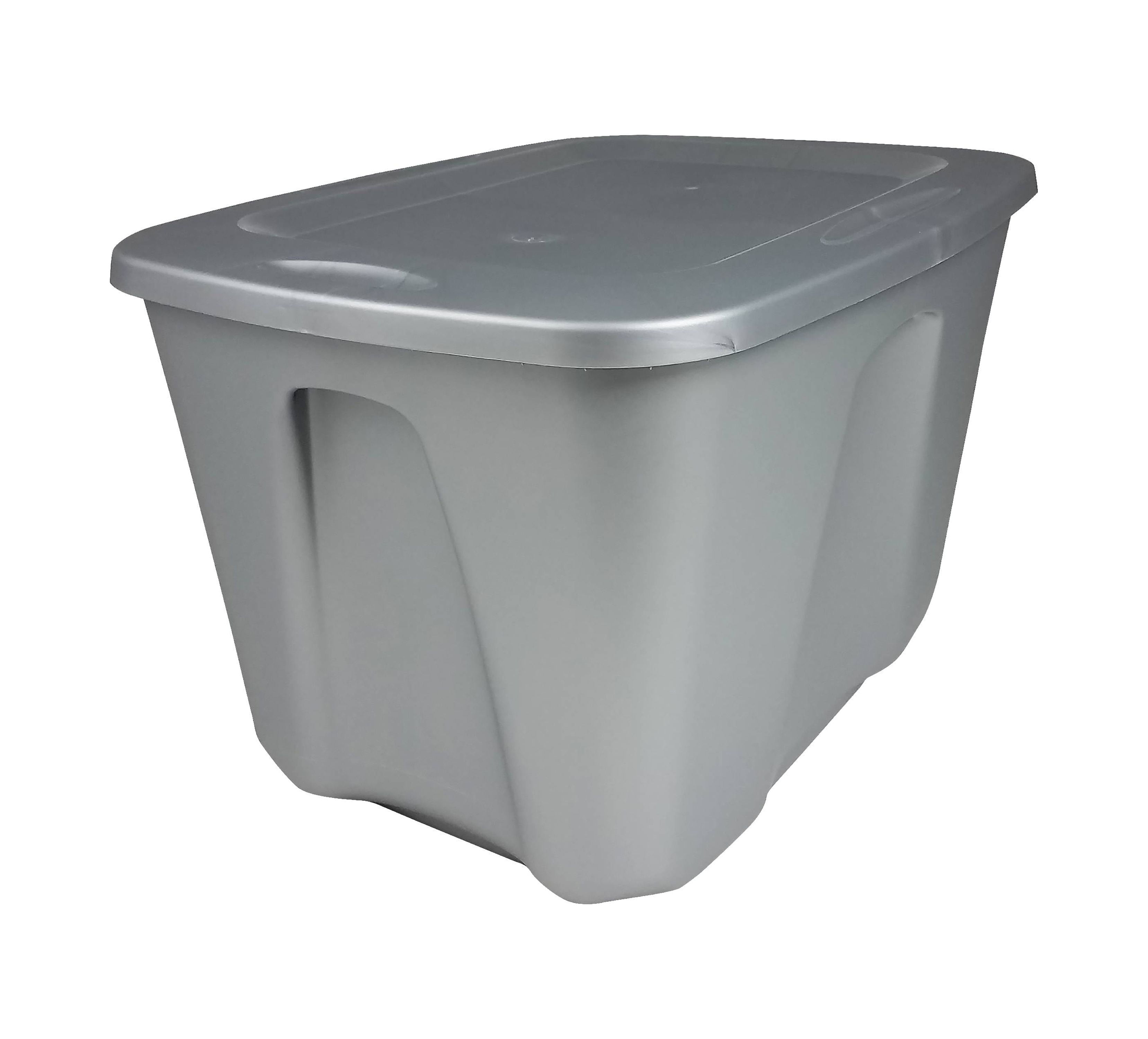 Hefty Medium 16.5-Gallons (66-Quart) Clear Base with White Lid