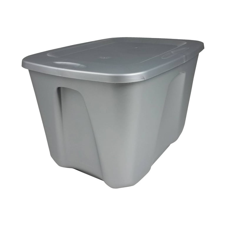 Homz 18 Gallon Container Titanium Silver Walmart