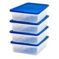 thumbnail image 1 of Homz 28 Qt Snaplock Clear Plastic Storage Container Bin with Lid (4 Pack), 1 of 10