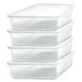 thumbnail image 1 of Homz 28 Qt Snaplock Clear Plastic Storage Container w/Secure Lid (4 Pack), 1 of 9