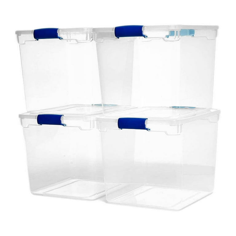 Clear Plastic Storage Bins with Handles Starter Kit