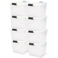 thumbnail image 1 of Homz 31 Qt Secure Latch Clear Stackable Storage Container Bin (8 Pack), 1 of 11