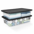 thumbnail image 1 of Homz 41-Qt Multipurpose Plastic Storage Containers w/Gray Lids, (2 Pack), 1 of 9