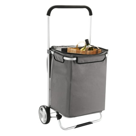 Homz 4670013 2 Wheels Fabric Euro Tote Storage Portable Organizer Cart, Large