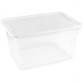 Homz 56 Quart Plastic Storage Container Clear with White Lid