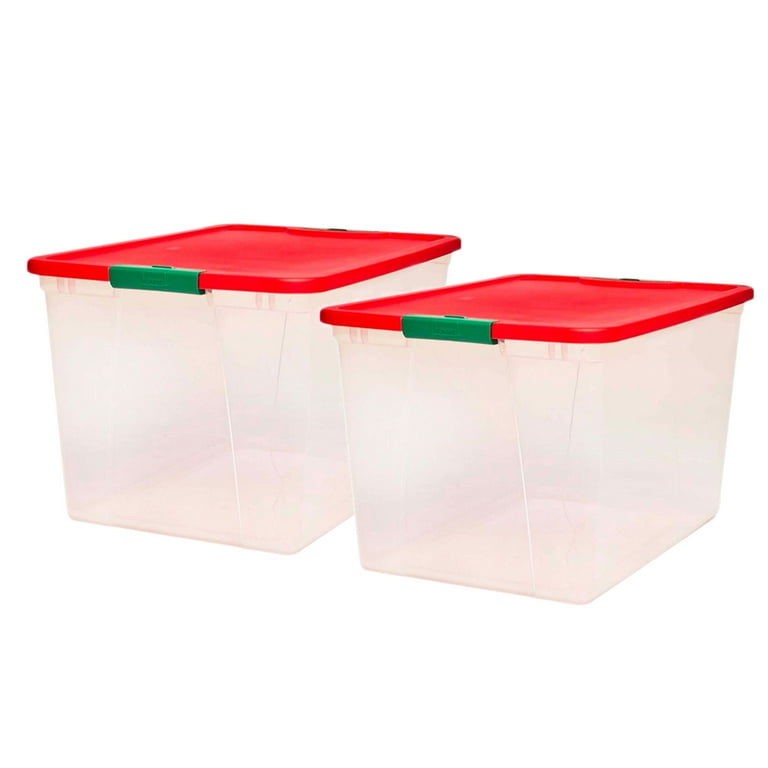 Open Box Homz 64 Qt Latch Clear Plastic Storage Container Bin w