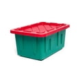 thumbnail image 1 of Homz 9009215 12.25 x 26 x 17.75 in. 15 gal Storage Container, Green & Red - Pack of 6, 1 of 6