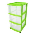thumbnail image 1 of Homz Clear Plastic 3 Drawer Medium Home Storage Container Tower w/Wheels, 1 of 7