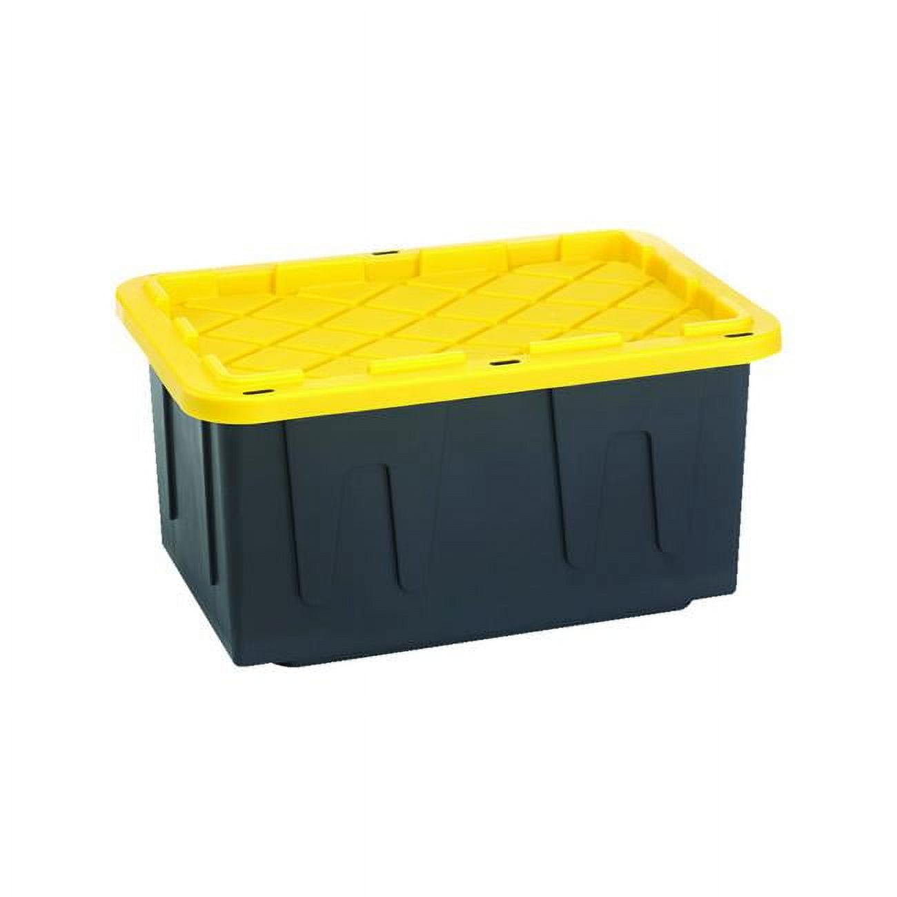 Office Depot Brand by GreenMade Professional Storage Tote With HandlesSnap Lid  27 Gallon 30 110 x 20 14 x 14 34 BlackYellow - Office Depot