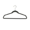 Homz Flocked Suit Hangers, Black (Pack of 25)