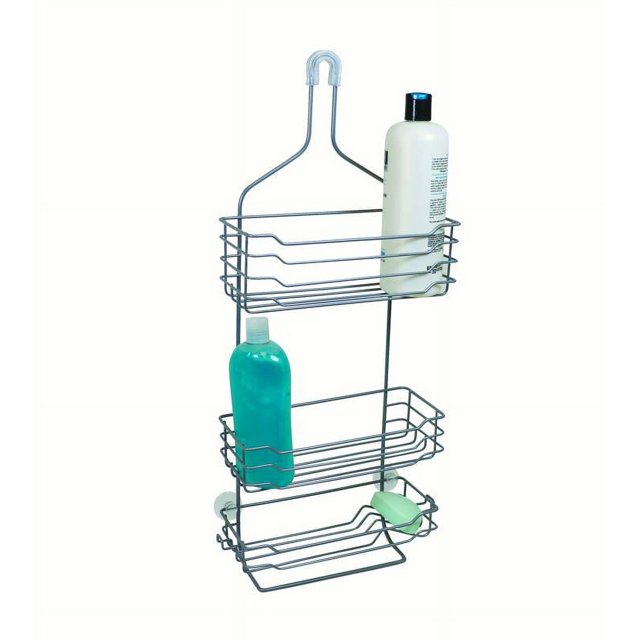 Homz Large Shower Caddy, Satin Nickel