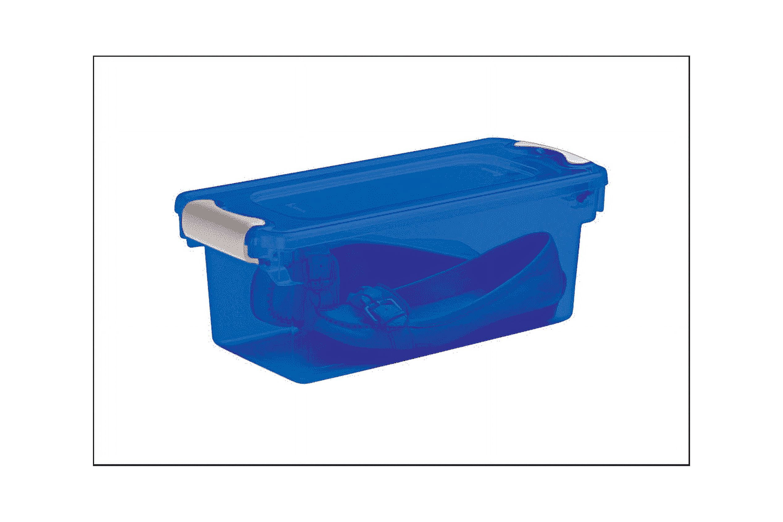 Homz Latching Storage Box 7-1/2 qt. Blue - Walmart.com