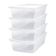 Homz Snaplock 41 Qt Plastic Storage Container w/Latching Lid 4 Pack