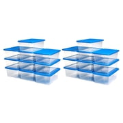 Homz Snaplock 6 Qt Stackable Plastic Storage Container & Lid 20 Pack