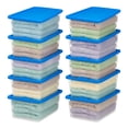 thumbnail image 1 of Homz Snaplock 6 Qt Stackable Plastic Storage Container & Lid, Blue(10 Pack), 1 of 9