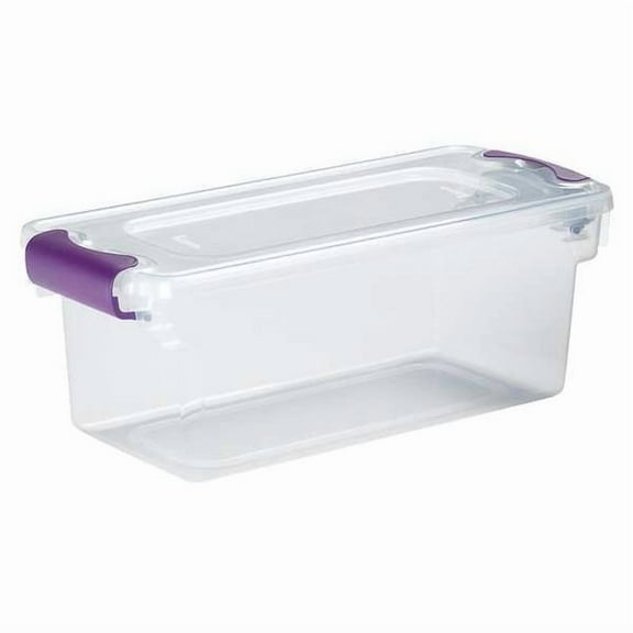 Homz Storage Tote, 16.25 in L, 7 in W, Clear 3410GRPRCL.10
