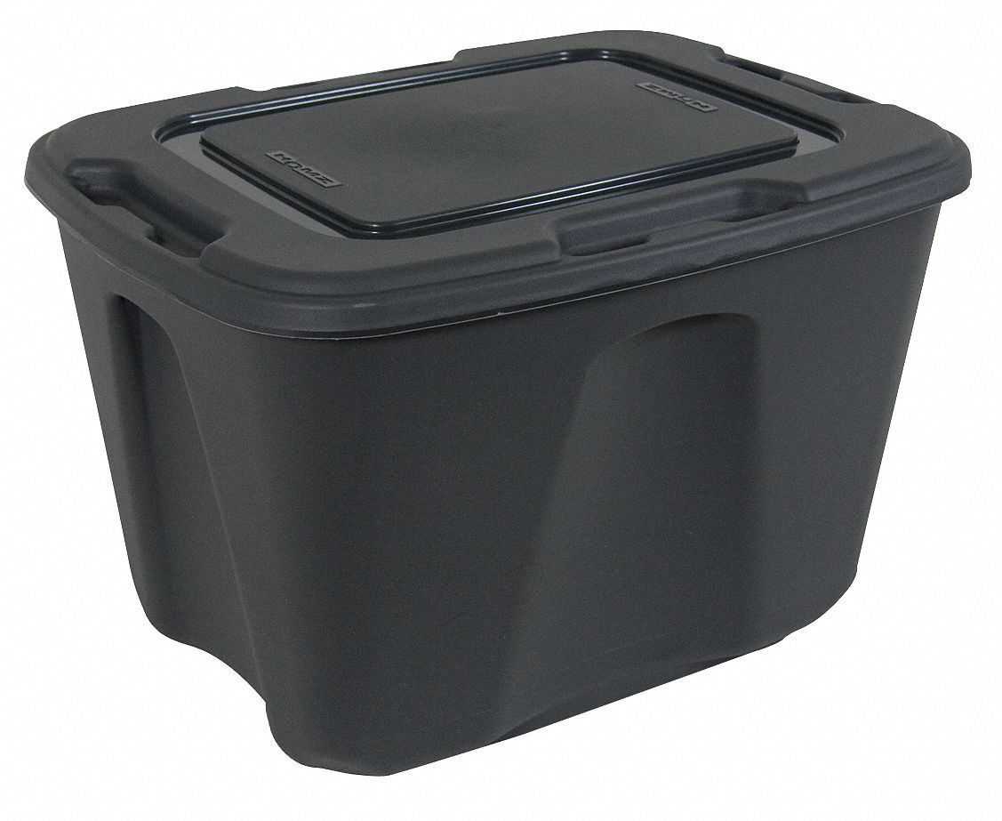 Homz Storage Tote,Gray,Polypropylene 6518GRMC.08