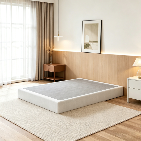 Homzene 8-Inch Box Spring for Full Bed, Mattress Foundation, High Profile, Noise-Free, Easy Assembly with Fabric Cover