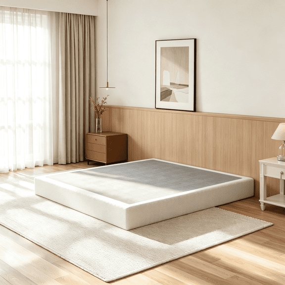 Homzene 8 inch King Heavy Duty Metal Box Spring, Mattress Foundation with Fabric Cover, Easy Assembly
