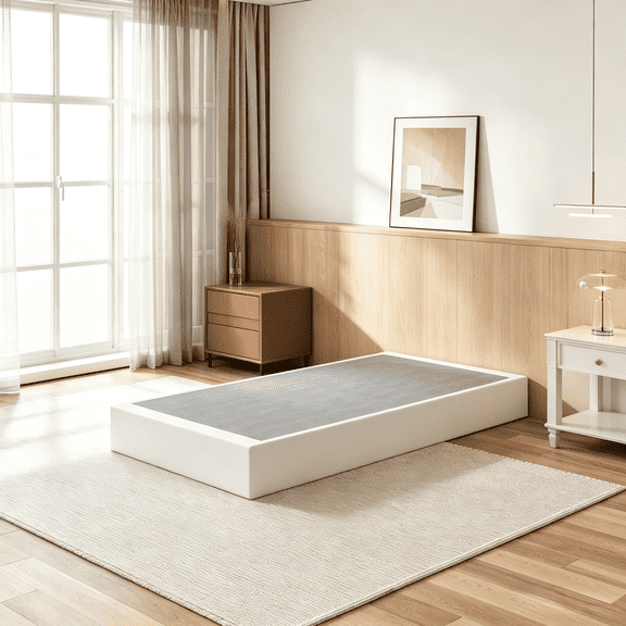 Homzene 8 inch Box Spring for Twin Bed, Mattress Foundation, High Profile, Noise-Free, Easy Assembly with Fabric Cover