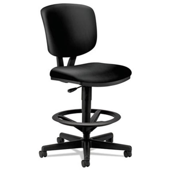 Hon Company 5705SB11T Volt Series Adjustable Task Stool, Black Leather