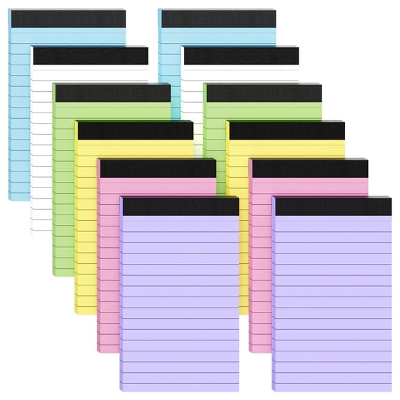 HonLi Mini Notepads 3 x 5 Inch, 12 Pack, Lined Paper with Easy Tear Pages, 30 Sheets Per Pad, Pocket Memo Notebook