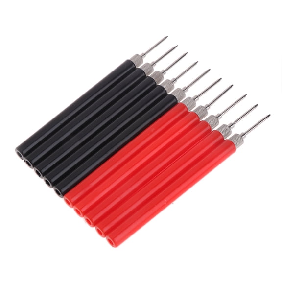 HonYunda 10 Pieces 128mm Insulated Test Meter Probe for Multimeter Durable Lightweight
