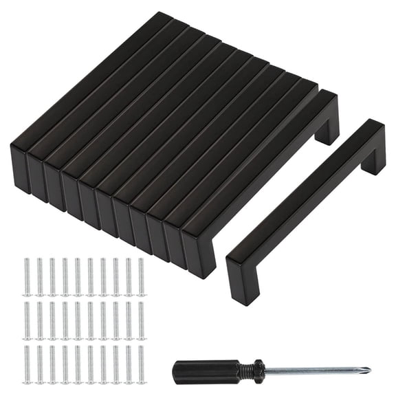 HonYunda 12Pcs Stable Stainless Steel Drawer Handle Hole Spacing Universals Replacement Pull For Cabinets Easy To Install