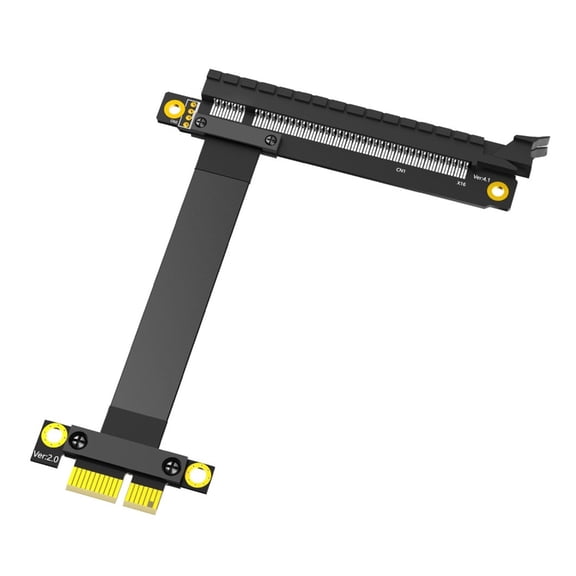 HonYunda 25CM PCIe 16X to 1X Extension Wire for Computer Setups High Compatibility Fast