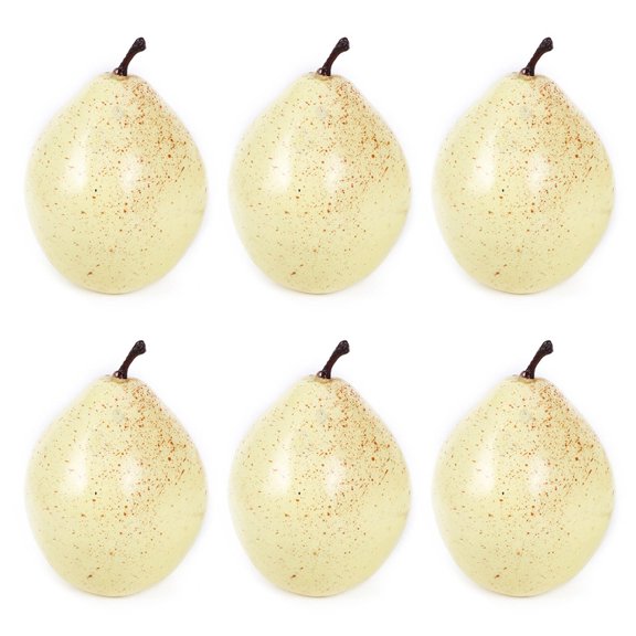 HonYunda 6Pcs Artificial Pears Simulation Pears Fruit for Kitchen Parties