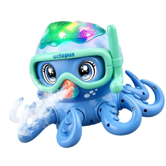 HonYunda Animated Octopus Toy with LED Lights, Music, and Rolling Eyes