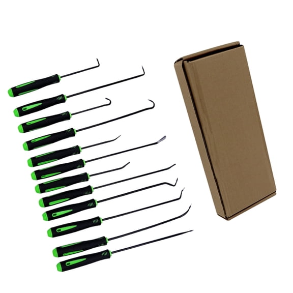 HonYunda Carbon Steel Small Part Retrieval Pick Kit with 12 Items for Workshop Repair