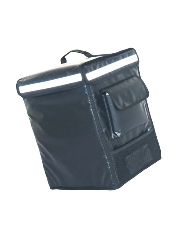 Front-opening food delivery backpack with layered storage layout