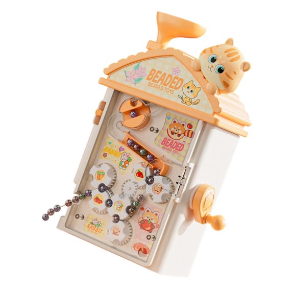 HonYunda Kids Bracelet Maker Toy with Turning Handle and Front View Window for DIY Jewelry Craft Play and Family Activity