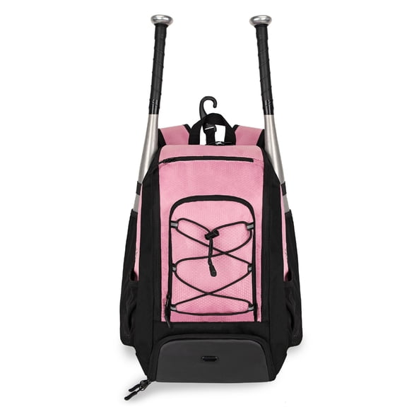 HonYunda Softball Equipment Backpack for Dugout Travel, Baseball Gear Bag with 4 Bat Sleeves, Organized Storage and Cleat Pocket