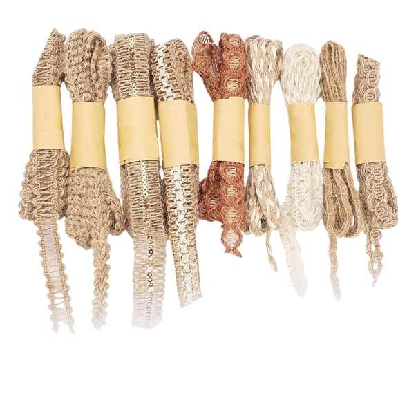 HonYunda Sustainable Hemps Gift Wrapping Cord Natural Fiber Ribbon Bands For Holiday Crafts Party Favors And Home Decoration