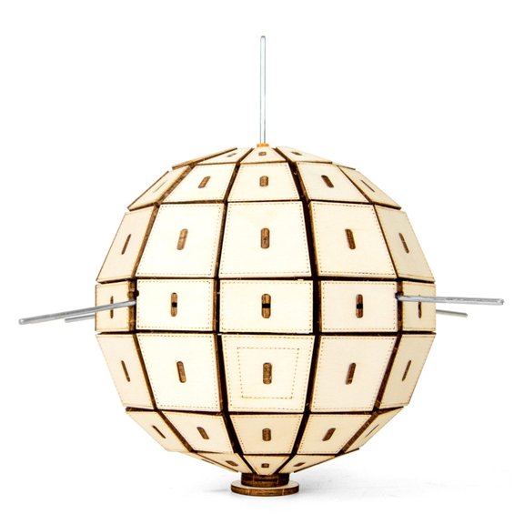 HonYunda Wooden Satellite Model Assembly Kits for Students and Family Science Craft Time