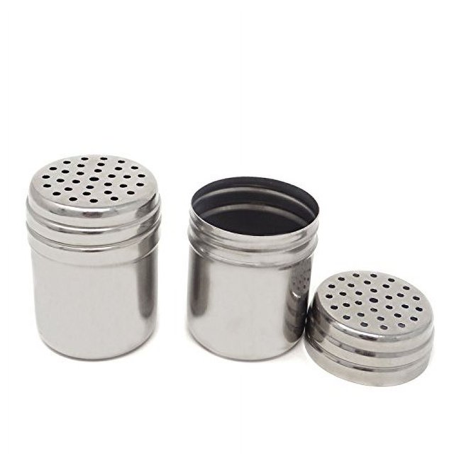 Honbay 2PCS 5 oz Stainless Steel Dredge Salt Sugar Spice Pepper Shaker