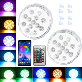 Great Value Color Changing Waterproof Mini LED Puck Lights with Remote – 2  Pack